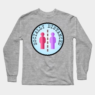 Socially Distanced (Adulting Merit Badge) Long Sleeve T-Shirt